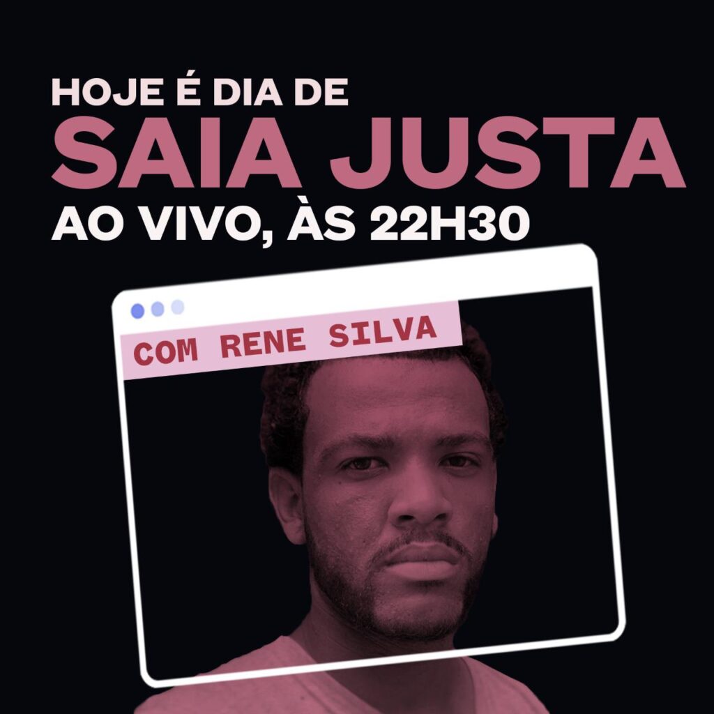 Rene Silva no programa Saia Justa