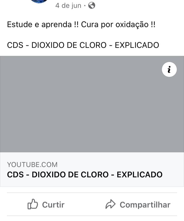 Dióxido de cloro NÃO cura Covid-19
