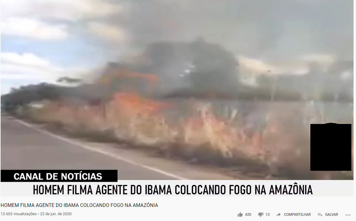 Ibama NÃO ateou foto na Amazônia incendiando aldeia indígena para derrubar governo Bolsonaro