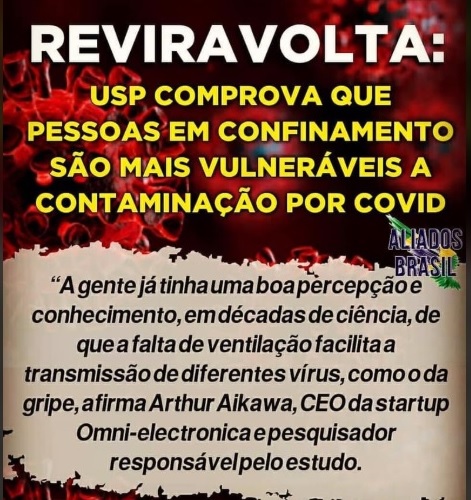 USP NÃO comprovou que pessoas em isolamento ‘são mais vulneráveis à Covid-19’