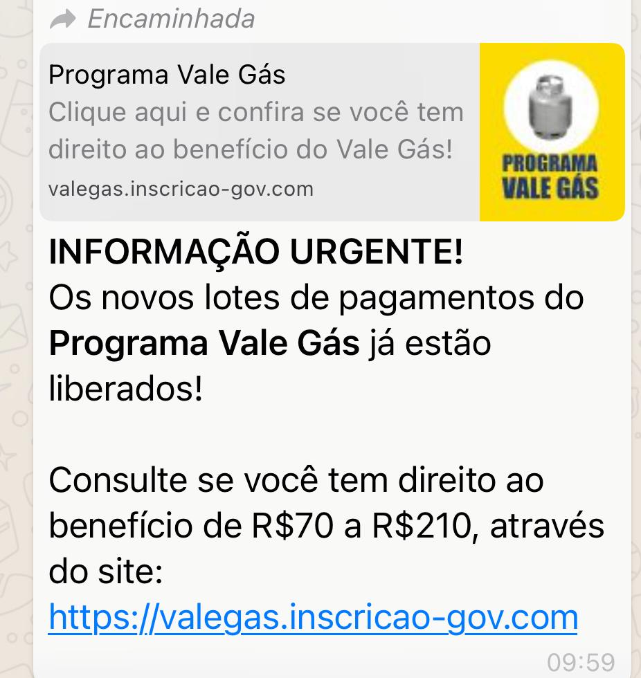 Novos lotes de pagamento do Vale Gás NÃO estão liberados, o programa NÃO existe