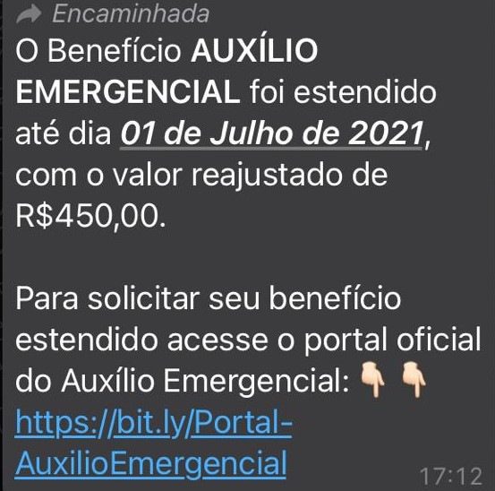 Auxílio Emergencial NÃO foi prorrogado até julho de 2021