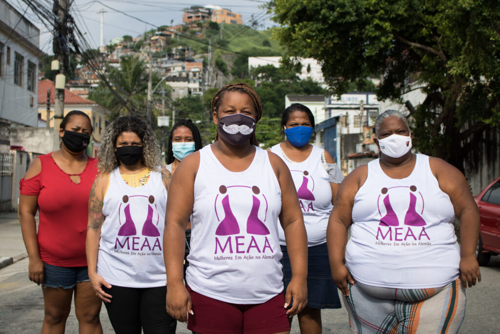 Monique Freitas (34), Débora França (40), Andrea Soares (42), Caroline do Valle (25), Camila Santos (36), Lucilene Oliveira (33) são madrinhas no MEAA.