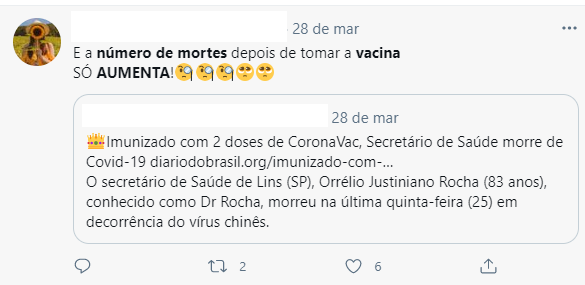 Vacinação contra Covid-19 NÃO aumentou o número de óbitos